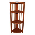 Yu Shan Co Usa Yu Shan CO USA Ltd 315-15 4-tier corner folding bookcase  Honey Oak 315-15